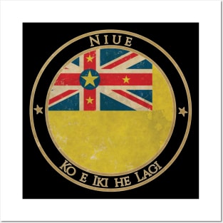 Vintage Niue Oceania Oceanian Flag Posters and Art